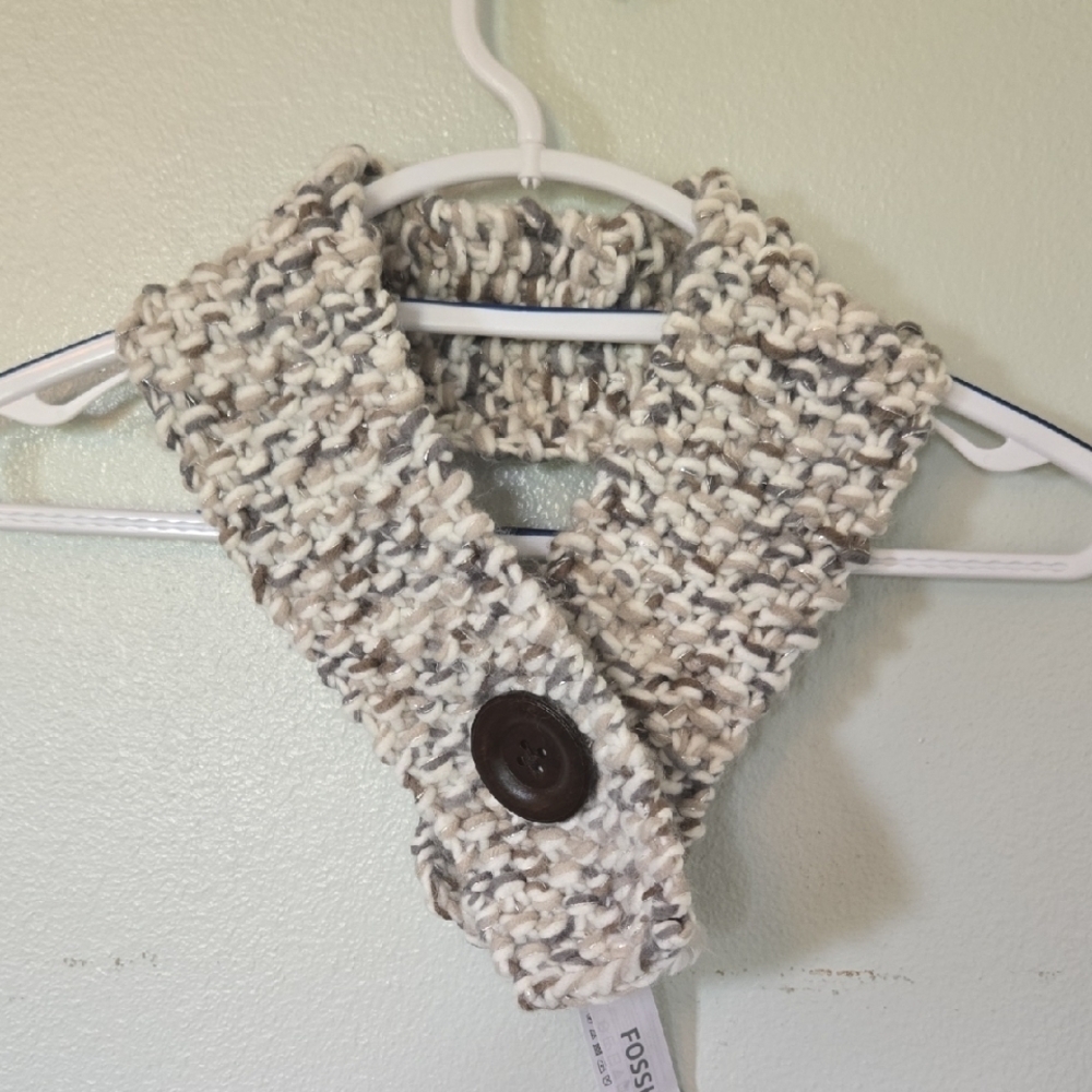 Fossil | Knitted Scarf Wrap With Single Button